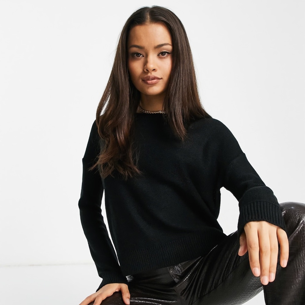 ASOS Brave Soul Petite grunge crew neck sweater - XS